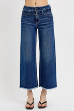 Load image into Gallery viewer, RISEN Raw Hem Wide Leg Attached Buckle Jeans