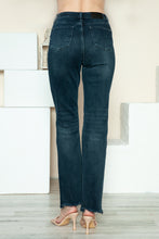 Cargar imagen en el visor de la galería, Judy Blue Button Fly Hem Destroy Blue Denim Straight Leg Jeans