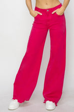 Load image into Gallery viewer, RISEN High Rise Wide Leg Red Denim Jeans