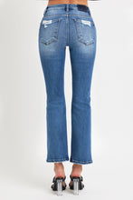 Load image into Gallery viewer, RISEN Mid Rise Ankle Blue Wash Straight Leg Jeans