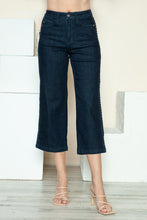 Load image into Gallery viewer, Judy Blue Side Seam Braid Detail Crop Wide Leg Blue Wash Denim Jeans