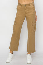 Load image into Gallery viewer, Risen Mocha Brown Denim Cargo Jeans