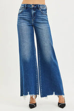 Load image into Gallery viewer, RISEN High Rise Wide Leg Jeans with Distressed Hem