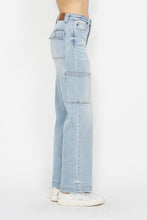 Load image into Gallery viewer, Judy Blue Straight Leg Light Blue Denim Cargo Jeans