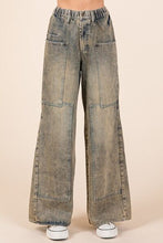 Load image into Gallery viewer, Mittoshop Washed Wide Leg Denim Jeans