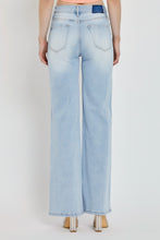 Cargar imagen en el visor de la galería, RISEN Wide Leg V Dipped Front Waist Light Blue Denim Jeans
