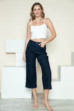Load image into Gallery viewer, Judy Blue Side Seam Braid Detail Crop Wide Leg Blue Wash Denim Jeans