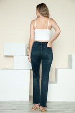 Cargar imagen en el visor de la galería, Judy Blue Button Fly Hem Destroy Blue Denim Straight Leg Jeans