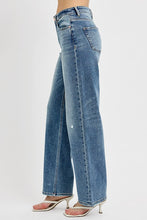Load image into Gallery viewer, RISEN Distressed Wide Leg Blue Denim Jeans