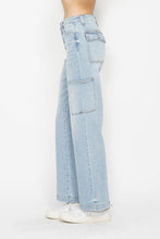 Load image into Gallery viewer, Judy Blue Straight Leg Light Blue Denim Cargo Jeans