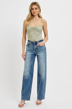 Load image into Gallery viewer, RISEN Distressed Wide Leg Blue Denim Jeans