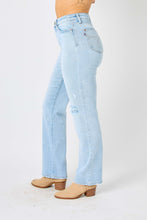 Load image into Gallery viewer, Judy Blue High Waisted Distressed Straight Leg Blue Denim Jeans