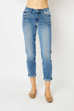 Load image into Gallery viewer, Judy Blue Cuffed Hem Blue Denim Skinny Jeans