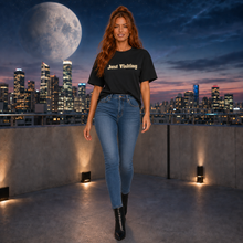 Load image into Gallery viewer, Just Visiting Because None Of Us Live Here Forever Women's Cotton T-Shirt