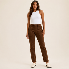 Load image into Gallery viewer, Judy Blue High Waist Aurora Weekender Mahogany Jeans with Knee Darts