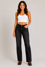 Load image into Gallery viewer, Judy Blue Mid Rise Western Seam Detail Straight Leg Jeans