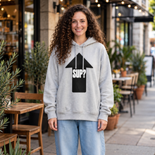 Load image into Gallery viewer, SUP? What’s Up Women’s Organic Cotton Blend Side Pocket Hoodie Sweatshirt