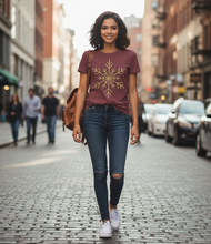 Load image into Gallery viewer, Golden Snowflake Oversized T-Shirt