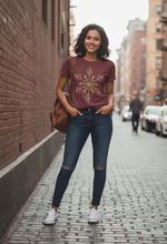 Load image into Gallery viewer, Golden Snowflake Oversized T-Shirt