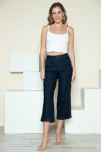 Load image into Gallery viewer, Judy Blue Side Seam Braid Detail Crop Wide Leg Blue Wash Denim Jeans