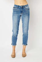 Load image into Gallery viewer, Judy Blue Cuffed Hem Blue Denim Skinny Jeans