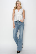 Load image into Gallery viewer, RISEN Mid Rise Blue Wash Denim Bootcut Jeans