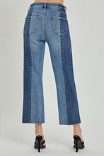 Load image into Gallery viewer, RISEN Mid Rise Two Tone Blue Denim Jeans