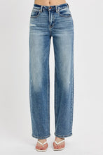 Load image into Gallery viewer, RISEN Distressed Wide Leg Blue Denim Jeans