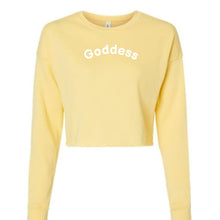 Load image into Gallery viewer, Goddess Cropped Fleece Crew Sweatshirt