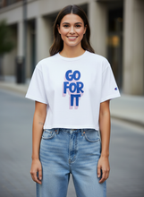 Load image into Gallery viewer, Champion GO FOR IT Cropped Cotton T-Shirt
