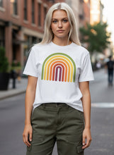 Load image into Gallery viewer, Retro Rainbow Garment Dyed Heavyweight Cotton T-Shirt