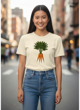 Load image into Gallery viewer, Fresh Picked Carrot Bunch Cotton T-Shirt