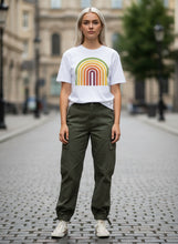 Load image into Gallery viewer, Retro Rainbow Garment Dyed Heavyweight Cotton T-Shirt