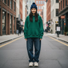 Load image into Gallery viewer, Golden Evergreen Tree Pom Pom Beanie