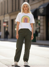 Load image into Gallery viewer, Retro Rainbow Garment Dyed Heavyweight Cotton T-Shirt