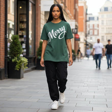 Load image into Gallery viewer, Merry Organic Ribbed Neck T-Shirt