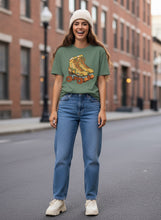 Load image into Gallery viewer, Roller Skates Garment Dyed heavyweight Cotton T-Shirt