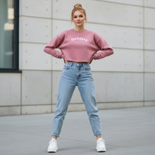 Load image into Gallery viewer, Goddess Cropped Fleece Crew Sweatshirt