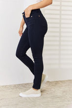 Load image into Gallery viewer, Judy Blue Clara Garment Dyed Tummy Control Blue Denim Skinny Jeans