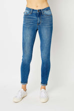 Load image into Gallery viewer, Judy Blue Cuffed Hem Blue Denim Skinny Jeans