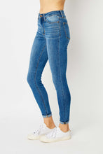 Load image into Gallery viewer, Judy Blue Cuffed Hem Blue Denim Skinny Jeans