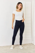 Load image into Gallery viewer, Judy Blue Garment Dyed Tummy Control Blue Denim Skinny Jeans