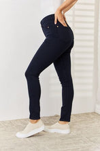 Load image into Gallery viewer, Judy Blue Clara Garment Dyed Tummy Control Blue Denim Skinny Jeans