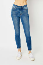 Load image into Gallery viewer, Judy Blue Cuffed Hem Blue Denim Skinny Jeans