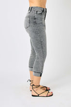 Load image into Gallery viewer, Judy Blue Sasha High Waist Cuffed Button Fly Gray Denim Capri Jeans