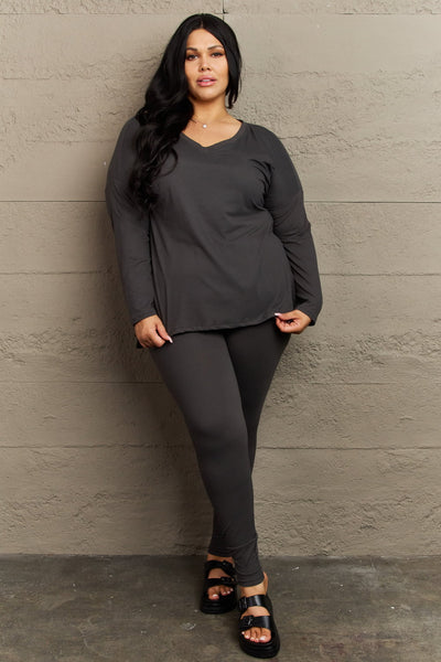 5 STAR COMFY! Zenana "Lazy Days" Charcoal Gray Two Piece Loungewear Set