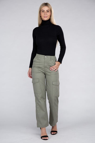 TOP SELLER Ambiance "On Point" Everyday Wear Comfort Waist Cargo Pants