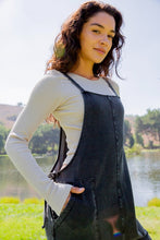 Carregar imagem no visualizador da galeria, Mono B Black Drawstring Waist Overalls 
