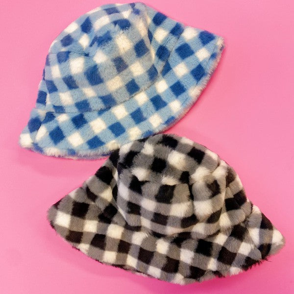 Ellison and Young Super Cozy Checkered Bucket Hat