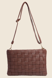 Fame Woven Vegan Leather Crossbody Bag